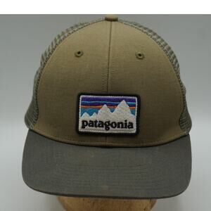 Patagonia Shop Sticker Patch Lopro Trucker Hat Snapback Olive